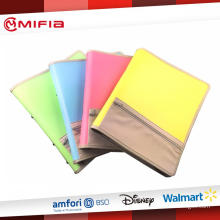 3 ring binder zipper pouch plastic folder bag